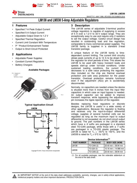 10PCS LM338T LM338 TO220 TO-220 New Original: Amazon.com