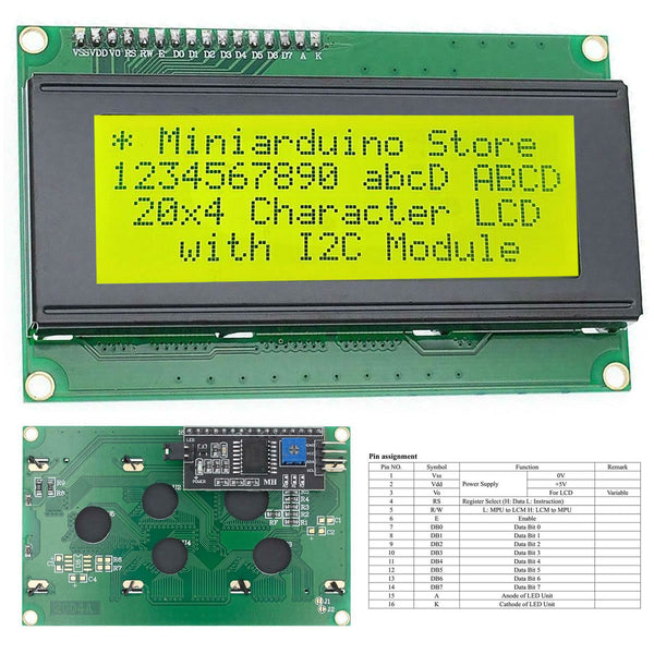 1pcs 2004A LCD Liquid Module 5V Yellow Green S n 20X4 LCD #WD9