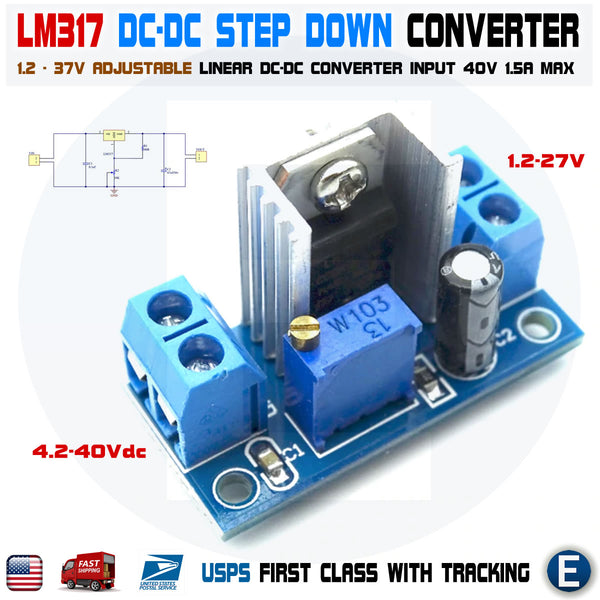 10 Packs LM317 Adjustable Voltage Regulator Module – DC-DC Buck Converter, 1.2V-37V Output, Up To 2.2A, For DIY Electronics - View #2