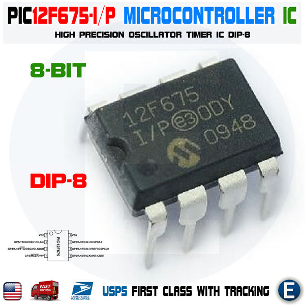 5 Pezzi PIC12F675-I/P Microcontroller MCU – DIP-8 – Microchip – Nuovi - Foto 6