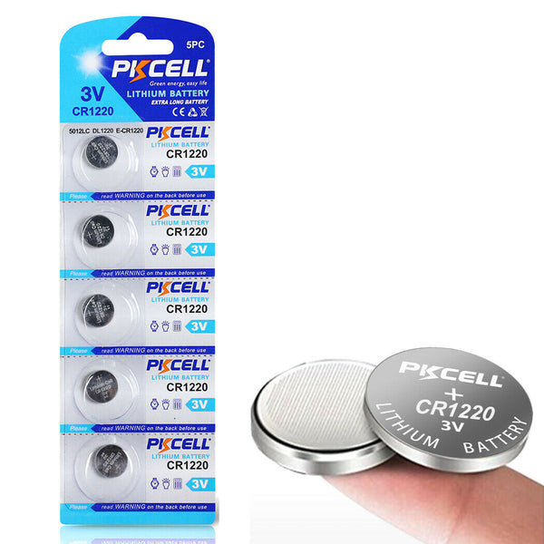 Pile bouton au lithium CR1220, pile bouton 45mAh, 24.com CR 1220, 3V,  BR1220, DL1220, ECR1220
