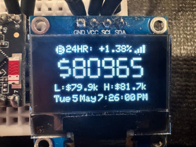 ESP32 Bitcoin Ticker DIY: Live BTC Price + News on OLED