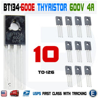 10PCS BT134-600E BT134-600 Triac Thyristor 600V 4A TO-126