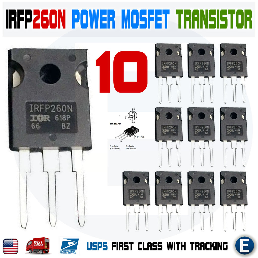 6 Transistor MOSFET IRFP260N N-Channel - 50A 200V - TO-247 - Per Applicazioni Di Potenza - Foto 11