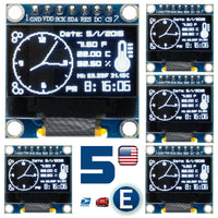 5pcs 0.96″ SPI Serial 128X64 OLED LCD LED Display Module WHITE SSD1306 Arduino - eElectronicParts