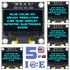 5pcs 0.96" I2C IIC 128X64 LED OLED LCD Display Module Arduino Blue Color SSD1306 - eElectronicParts