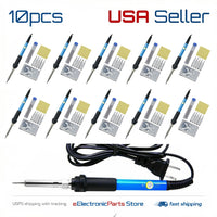 10pcs Soldering Iron Electric Gun Adjustable Temperature 60W Welding Kit 110V - eElectronicParts