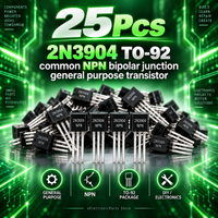 25Pcs 2N3904 TO-92  common NPN bipolar junction general purpose transistor USA - eElectronicParts