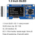1.3 inch White OLED Display Screen Combined with EC11 Rotary Encoder Module IIC