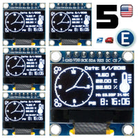 5pcs 1.3" SPI 128X64 LED OLED LCD Display Module Arduino White Color SSH1106 US - eElectronicParts