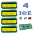 4pcs LCD 1602 Yellow 16x2 HD44780 Character Display Module for Arduino lcd1602 - eElectronicParts