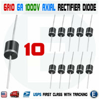 10PCS 6A10 1000V 6A 1KV Axial Rectifier Diode 6 AMP solar panel