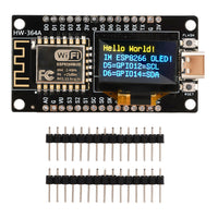 NodeMCU ESP8266 Board with 0.96" OLED Display CH340 ESP-12F WiFi Type C USB