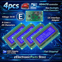 4pcs LCD 2004 Blue Serial IIC I2C TWI 20x4 LCD2004 Module Display Screen Arduino - eElectronicParts