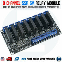 8 Channel 5V DC Relay Module Solid State High Level SSR AVR DSP For Arduino
