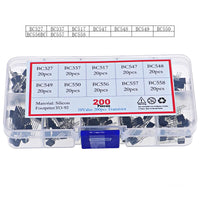 200pcs Transistor Box BC327 BC337 BC517 BC547 BC548 BC549 BC550 BC556 BC557 558