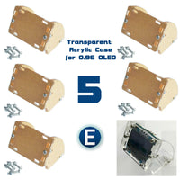 5pcs Transparent Shell Acrylic Case For 128X64 0.96 Inch OLED Display Module - eElectronicParts