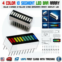 10pcs LED Array 10 LED Bar Display 4 color Red, Yellow, Green, Blue 1B4G3Y2R DIY