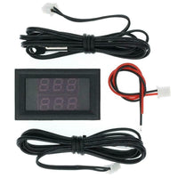 Thermostat 4-28V 3 Bit Precision LED R/B Digital Temperature Controller Dual NTC Waterproof Probe