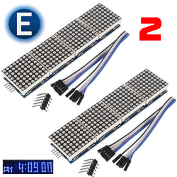 2pcs Matrix BLUE led display module max7219 5p line 8x32 4 in 1 for Arduino - eElectronicParts