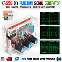 XR2206 Function Signal Generator DIY Kit Sine Output 1HZ-1MHZ + acrylic case USA