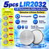 5pcs LIR2032 2032 Bulk 3.6V Rechargeable Button Coin LIR Genuine Lithium Battery - eElectronicParts