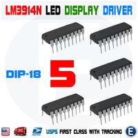 5pcs LM3914N-1 LM3914 DIP18 Display Driver Dot Bar Bargraph 10 segment LED IC
