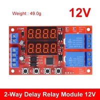 12V 10A Adjustable Time Delay Relay Module 32 Modes Dual Way LED Timer Switch