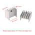 10pcs Aluminum Heatsink for Transistor or Voltage Regulator TO-220 16x15x10mm US