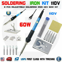 4pcs Soldering Iron Electric Gun Adjustable Temperature 60W Welding Kit 110V - eElectronicParts