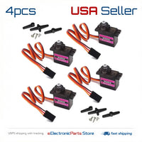 4pcs MG90S Micro Metal Gear 9g Servo RC Airplane Boat 360 degrees upgraded SG90 - eElectronicParts