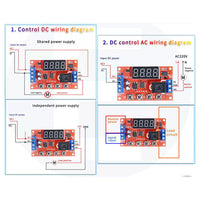 2pcs DC 5V 10A Adjustable Time Delay Relay Module LED Digital Timer Switch - eElectronicParts