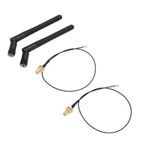 2pcs 2.4ghz Antenna RP-SMA Male + PCI U.FL IPX to RP SMA Male Pigtail Cable WiFi - eElectronicParts