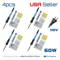 4pcs Soldering Iron Electric Gun Adjustable Temperature 60W Welding Kit 110V - eElectronicParts