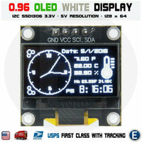 5pcs 0.96 I2C IIC 128X64 LED OLED LCD Display Module Arduino White Color SSD1306 - eElectronicParts
