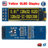 5pcs 0.91'' 128x32 IIC I2C Yellow OLED Display Module DC3.3V 5V 128*32 Arduino - eElectronicParts