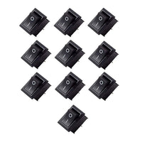 10pcs KCD1-101 2 Pin Boat Car Black Rocker Switch ON-OFF 6A/250VAC 10A/125VAC