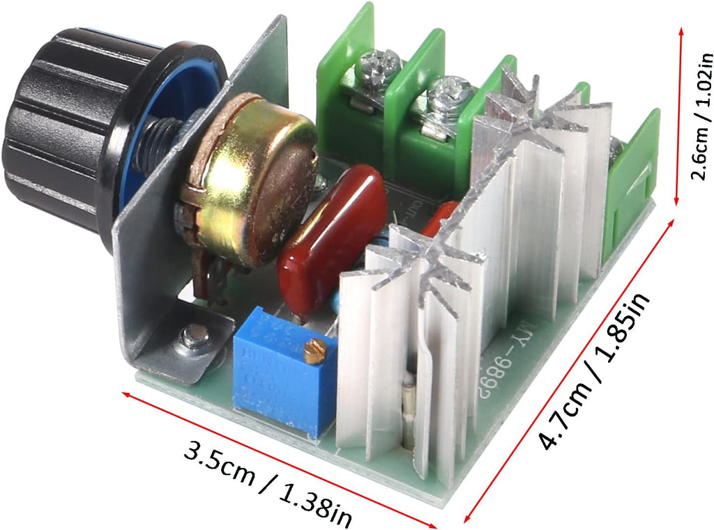 2000W 25A PWM Motor Speed Control Module AC 50-220V Adjustable Voltage ...