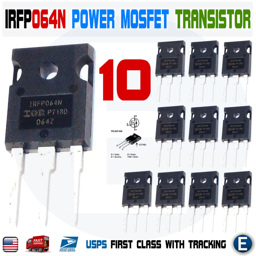 10pcs IRF644 IRF644N MOSFET – TO-220 Package – Unbranded/Generic