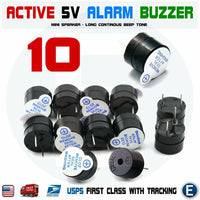10pcs Active Buzzer Magnetic 5V Long Continous Beep Tone 12*9.5mm For Arduino