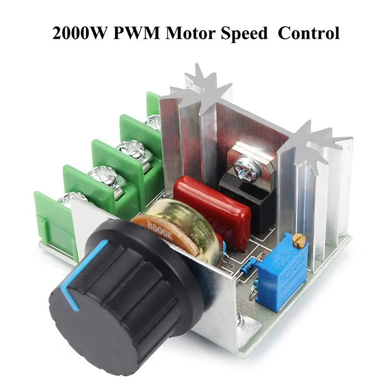 2000W 25A PWM Motor Speed Control Module AC 50-220V Adjustable Voltage ...