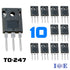 10pcs TIP35C TIP35 NPN High Power Transistor 25A 100V bipolar TO-247