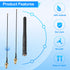 2pcs 2.4ghz Antenna RP-SMA Male + PCI U.FL IPX to RP SMA Male Pigtail Cable WiFi - eElectronicParts