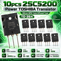 10pcs 2SC5200 Power TOSHIBA Transistor Silicon NPN Triple Diffused Type
