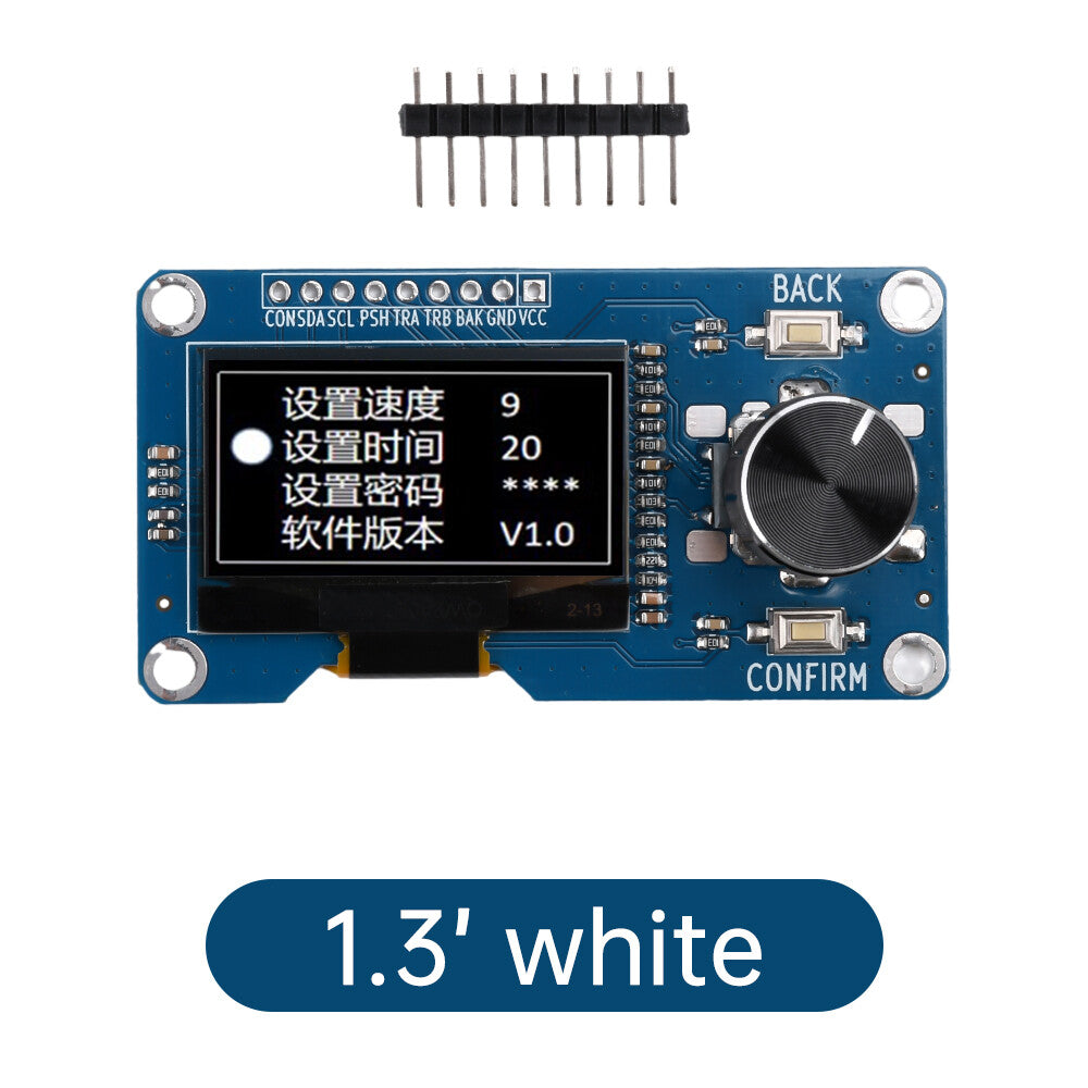 Digital Encoder Display 1.3 inch White OLED Display Screen Combined with EC11 Rotary Encoder M ...