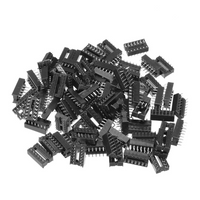 100PCS 14 Pin DIP14 Sockets Adaptor Solder Type IC Connector Pitch 2.54mm/ 0.1'' - eElectronicParts
