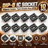 10pcs Dip-8 IC Socket Solder Type Double Row 8PIN DIP Integrated Circuit