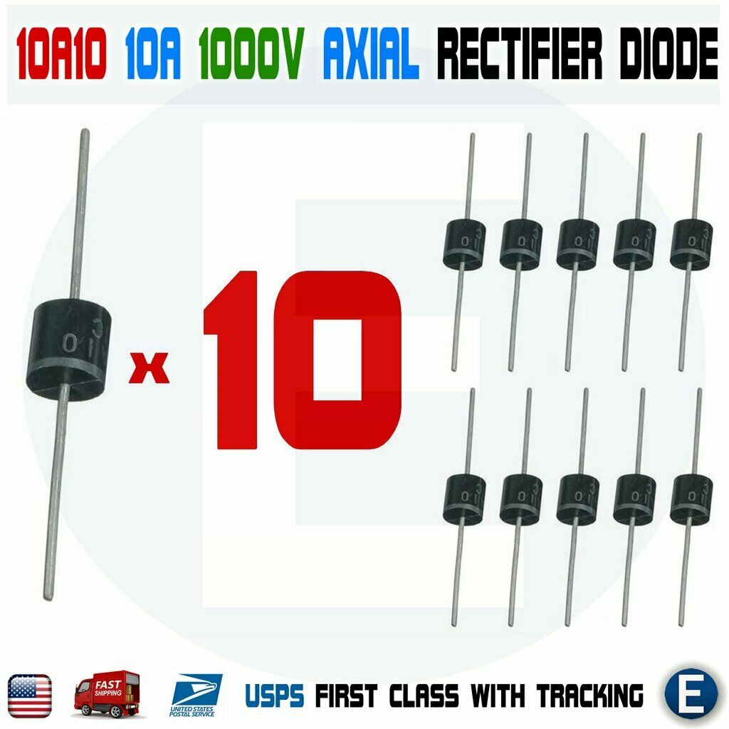 Hilitand Lot De 50 Diodes Redresseur Haute Tension 10A10 1000V 10A - Silicium Haute Qualité