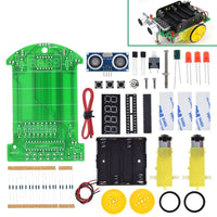 D2-4 Intelligent Ranging Smart Robot Car DIY Kit Ultrasonic Sensor STC15W408AS