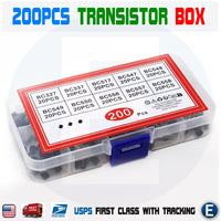 200pcs Transistor Box BC327 BC337 BC517 BC547 BC548 BC549 BC550 BC556 BC557 558